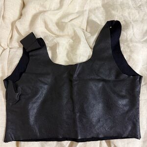Commando Black Crop Top